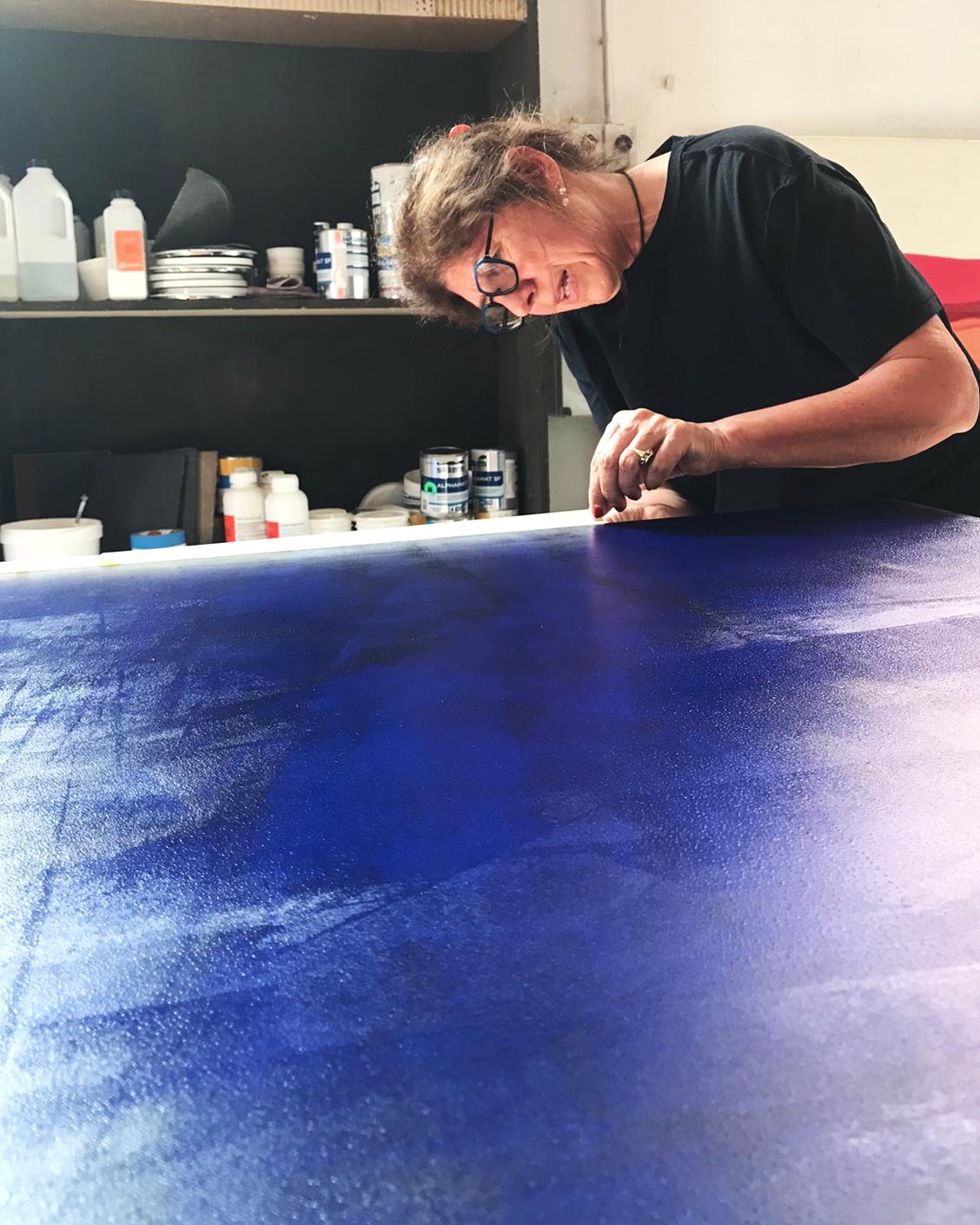 Antonella Quacchia working in her studio, 2023