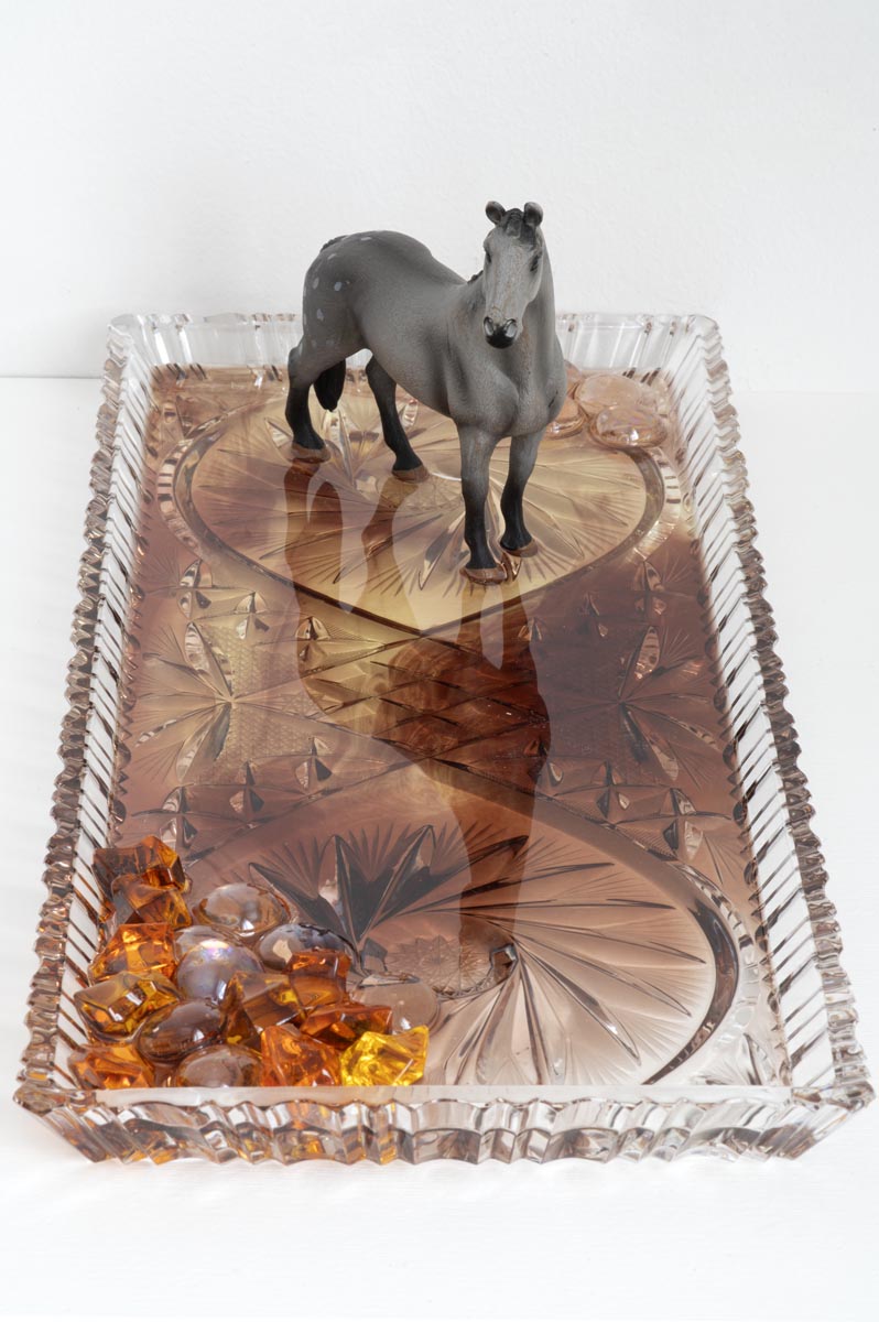 The Thirsty Horse — Antonella_Quacchia_Thirsty_Horse1_Mixed_media_on_bohemian_glass_support_15x35x20cm_2023_Photo_Pellegrini