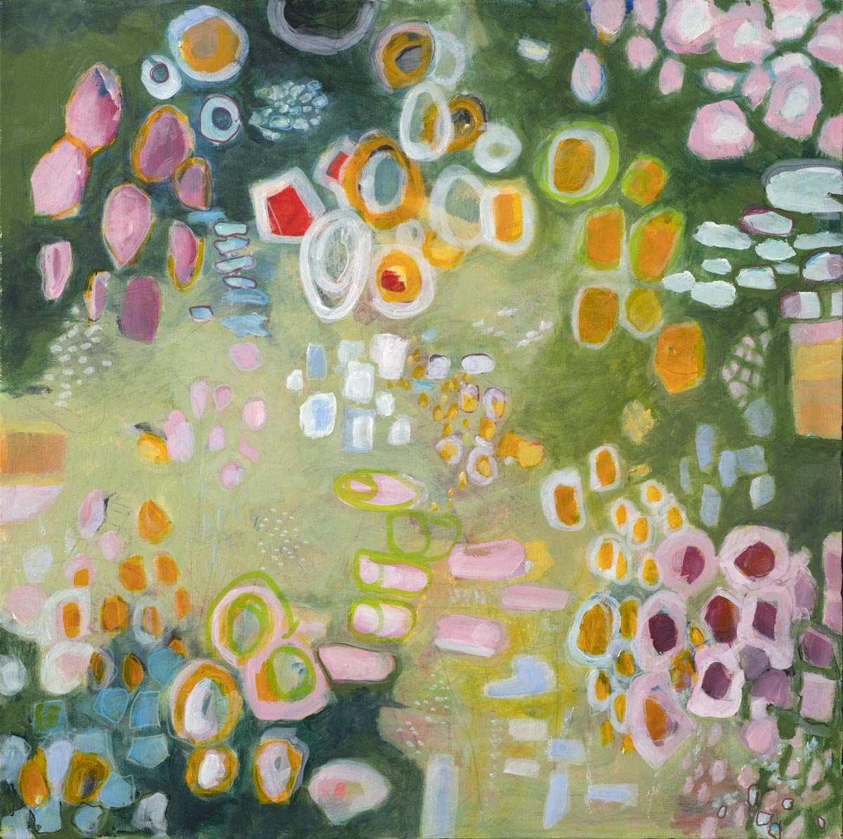 Night Flowers — Antonella_Quacchia_Night_flowers_Acrylic_on_canvas_80x80cm_2021