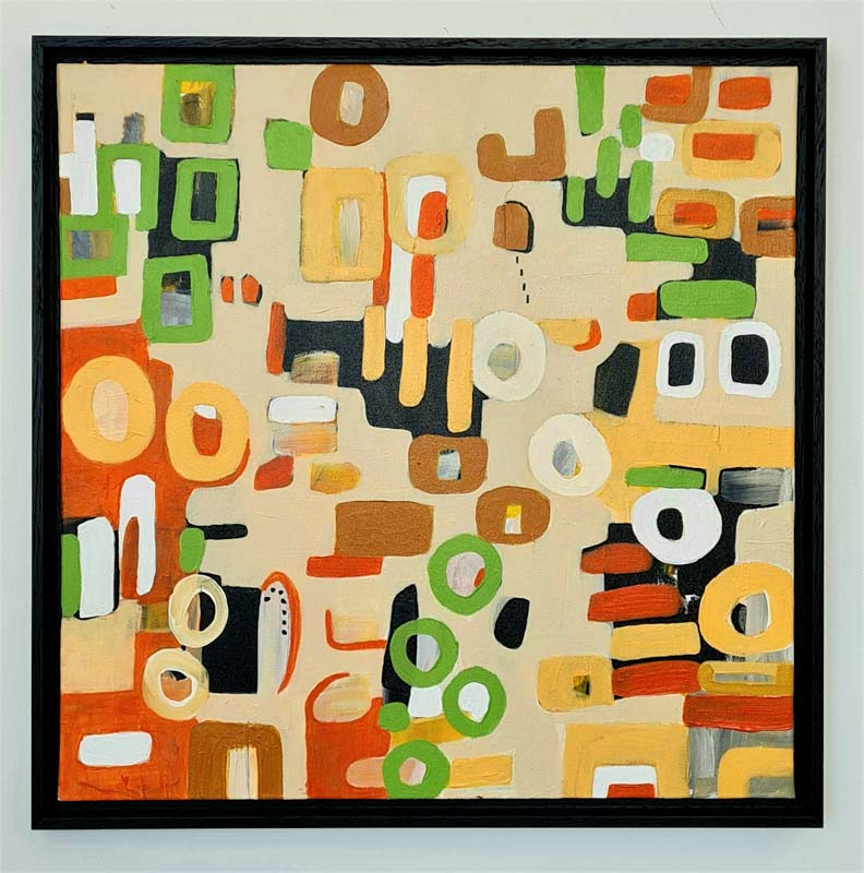 Amo La Vita #6 — AQuacchia_Amo_la_vita_n6_acrylic_on_canvas_60x60cm_2022_framed