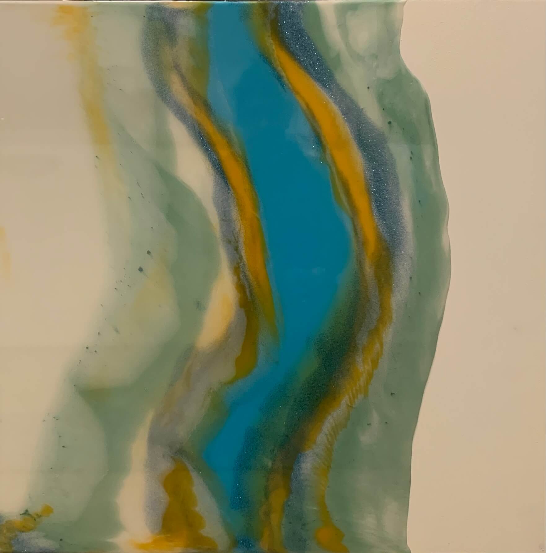 Maternity abstract painting by Antonella Quacchia, a resin artwork exploring origin, transformation, and emotional depth